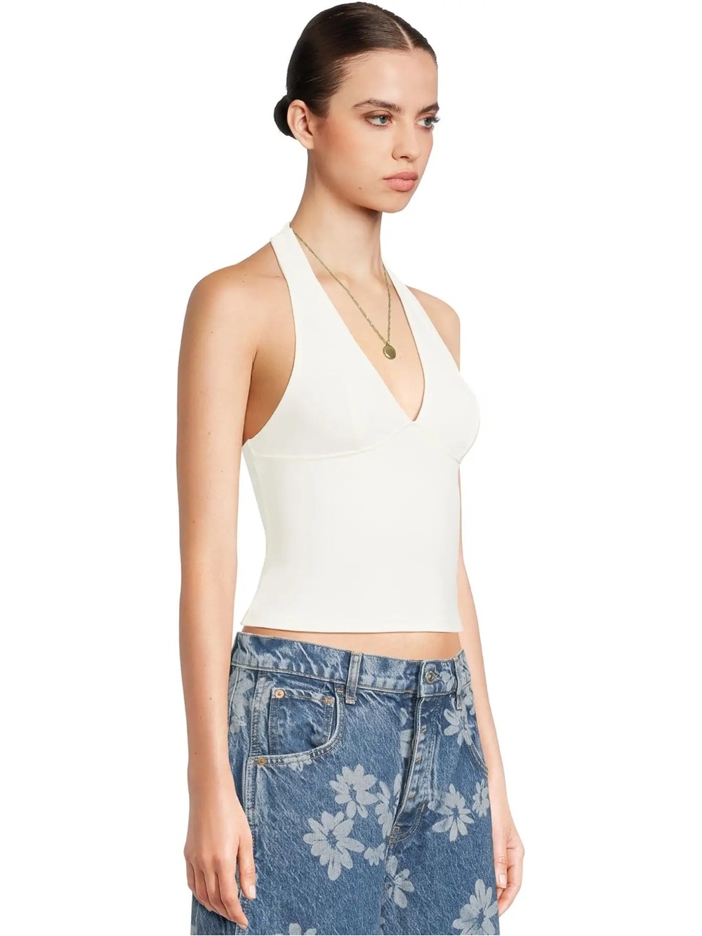 NWT. Free People Intimately. Still Here Halter. White. Size medium. - Picture 3 of 13